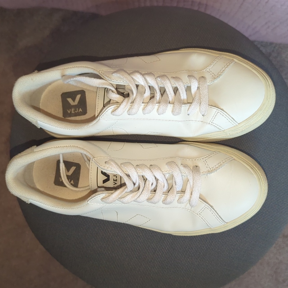 Veja Esplar Leather Sneakers White Size 6 Women's